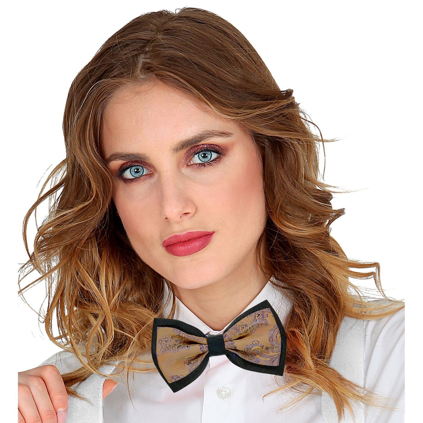 "BRAUNE JACQUARD RETRO FLIEGE" – Ansicht 4