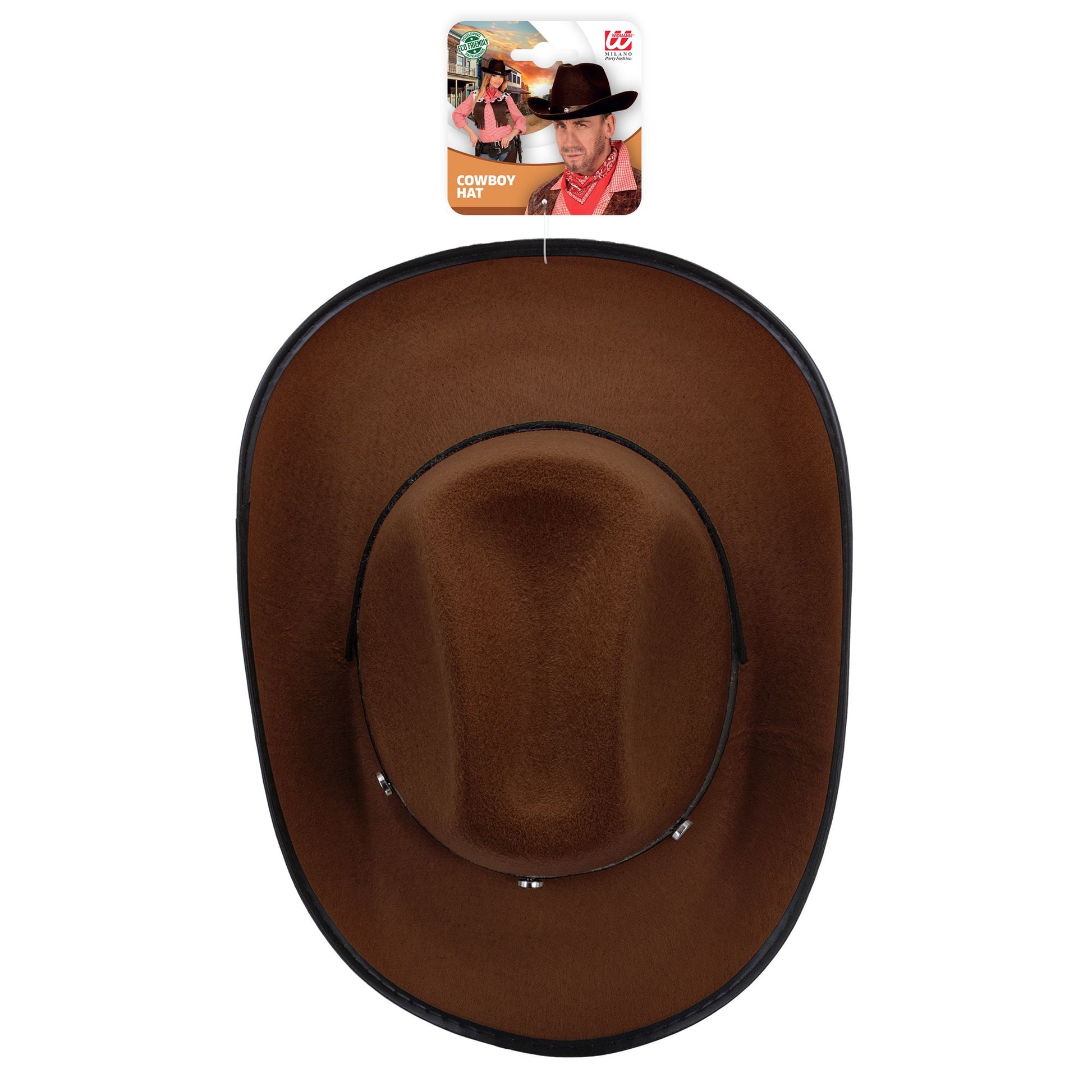 "BRAUNER COWBOYHUT MIT METALLNIETEN" – Detailansicht
