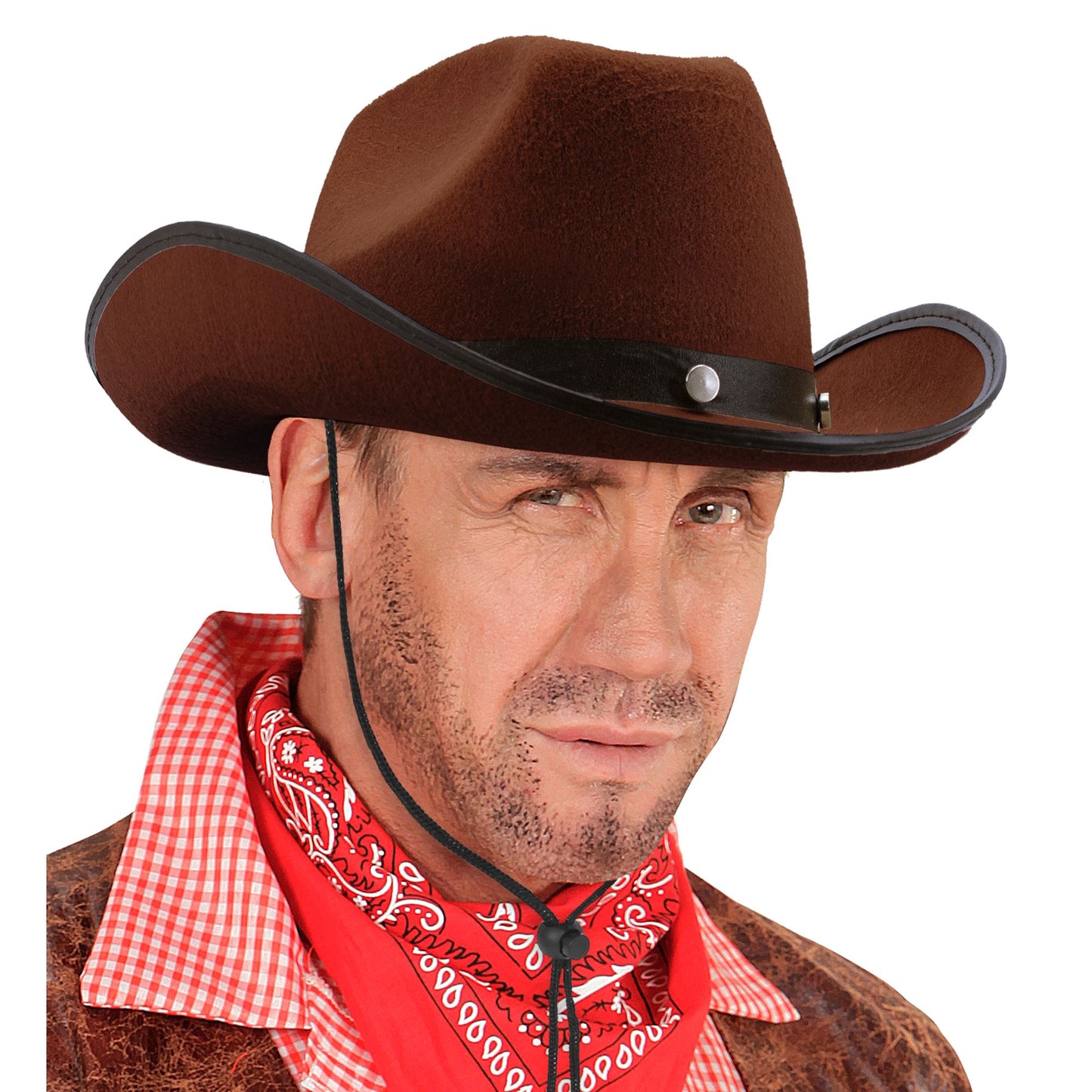 "BRAUNER COWBOYHUT MIT METALLNIETEN" – Ansicht 3