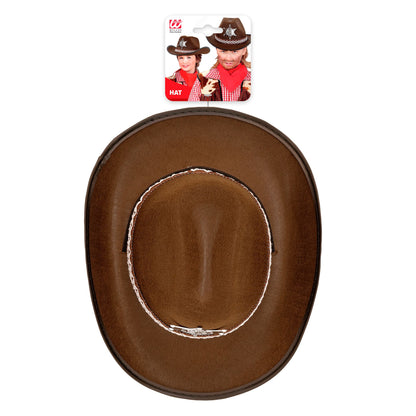 "BRAUNER COWBOYHUT MIT SHERIFFSTERN" Kindergröße – Detailansicht