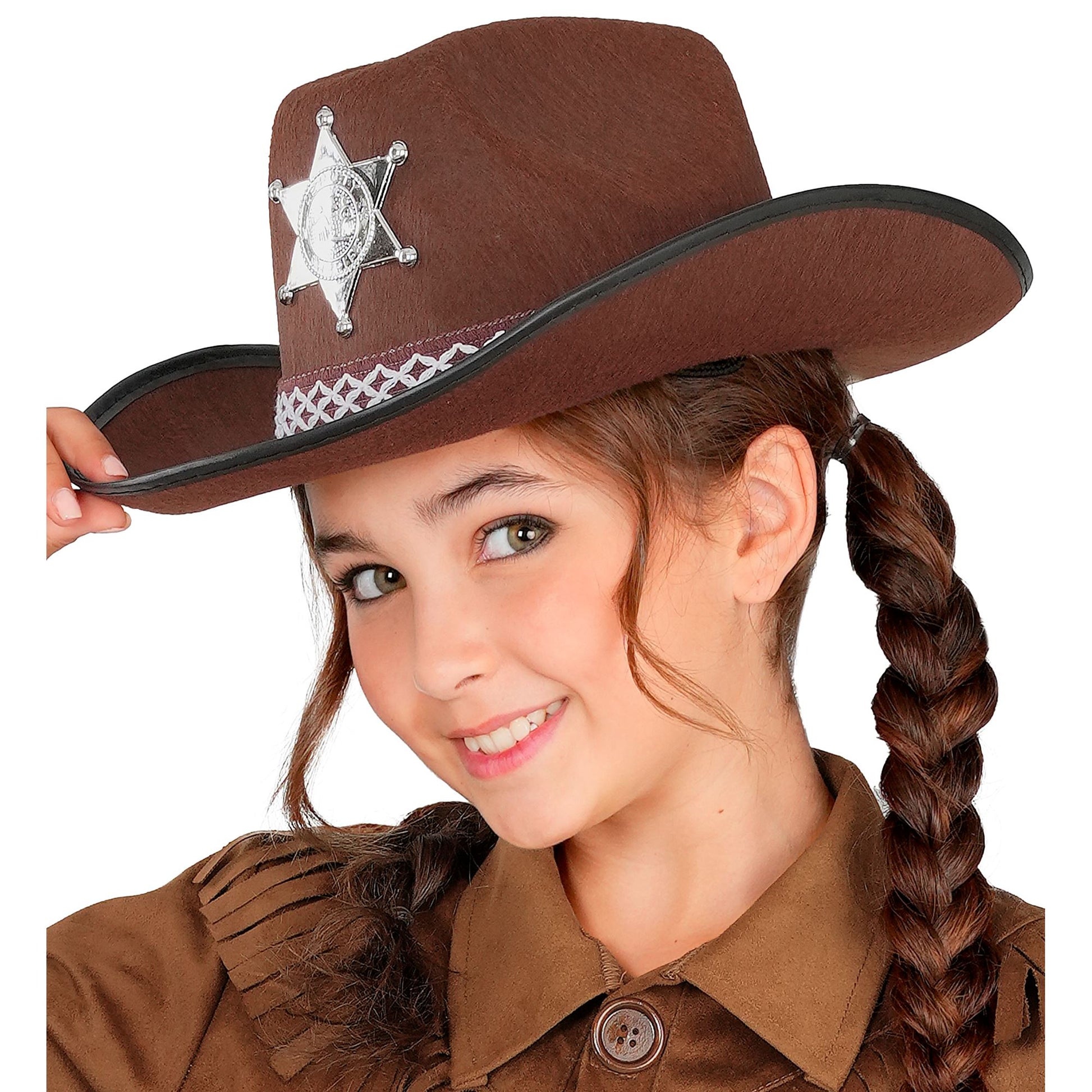 "BRAUNER COWBOYHUT MIT SHERIFFSTERN" Kindergröße – Ansicht 4