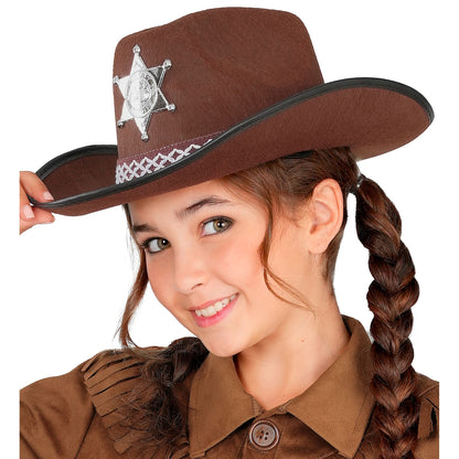 "BRAUNER COWBOYHUT MIT SHERIFFSTERN" Kindergröße – Ansicht 4