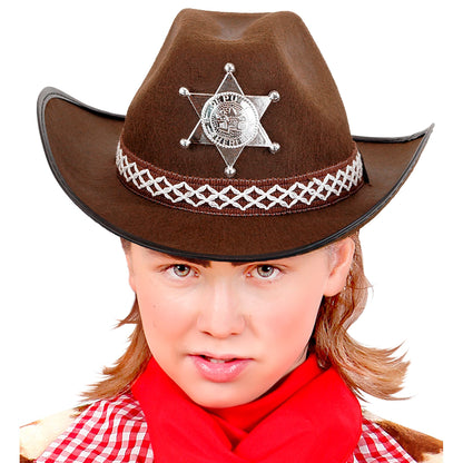 "BRAUNER COWBOYHUT MIT SHERIFFSTERN" Kindergröße – Ansicht 5