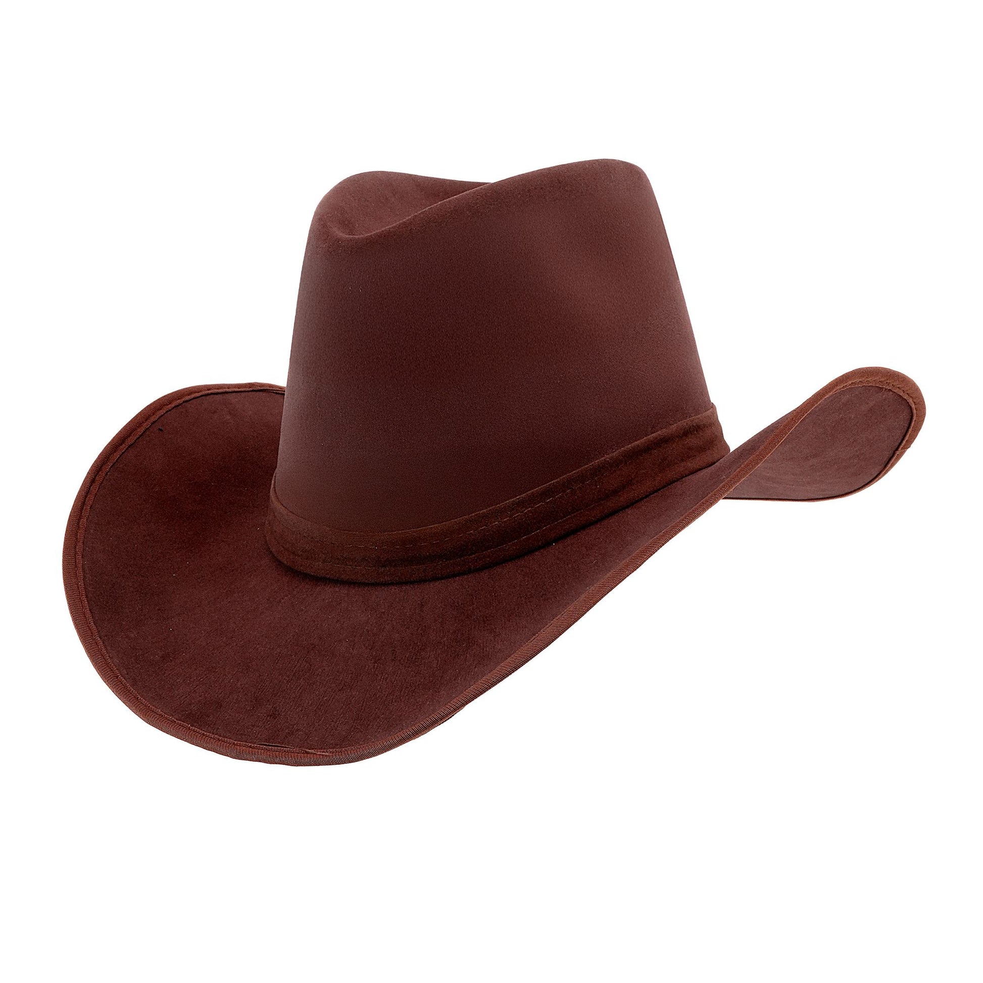 "BRAUNER COWBOYHUT" Wildlederoptik – Vorderansicht