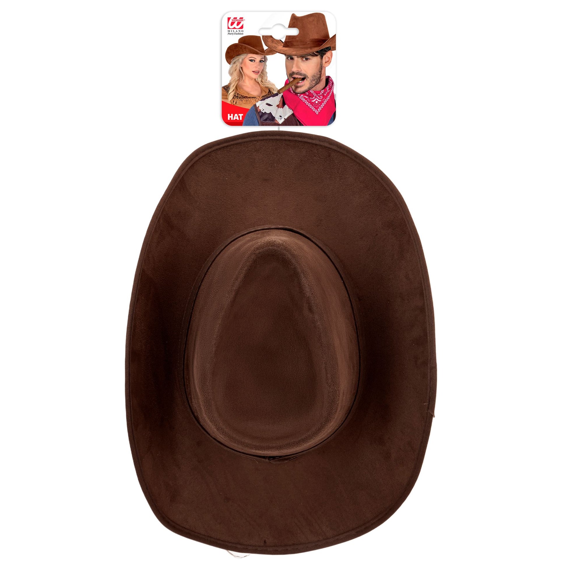 "BRAUNER COWBOYHUT" Wildlederoptik – Detailansicht