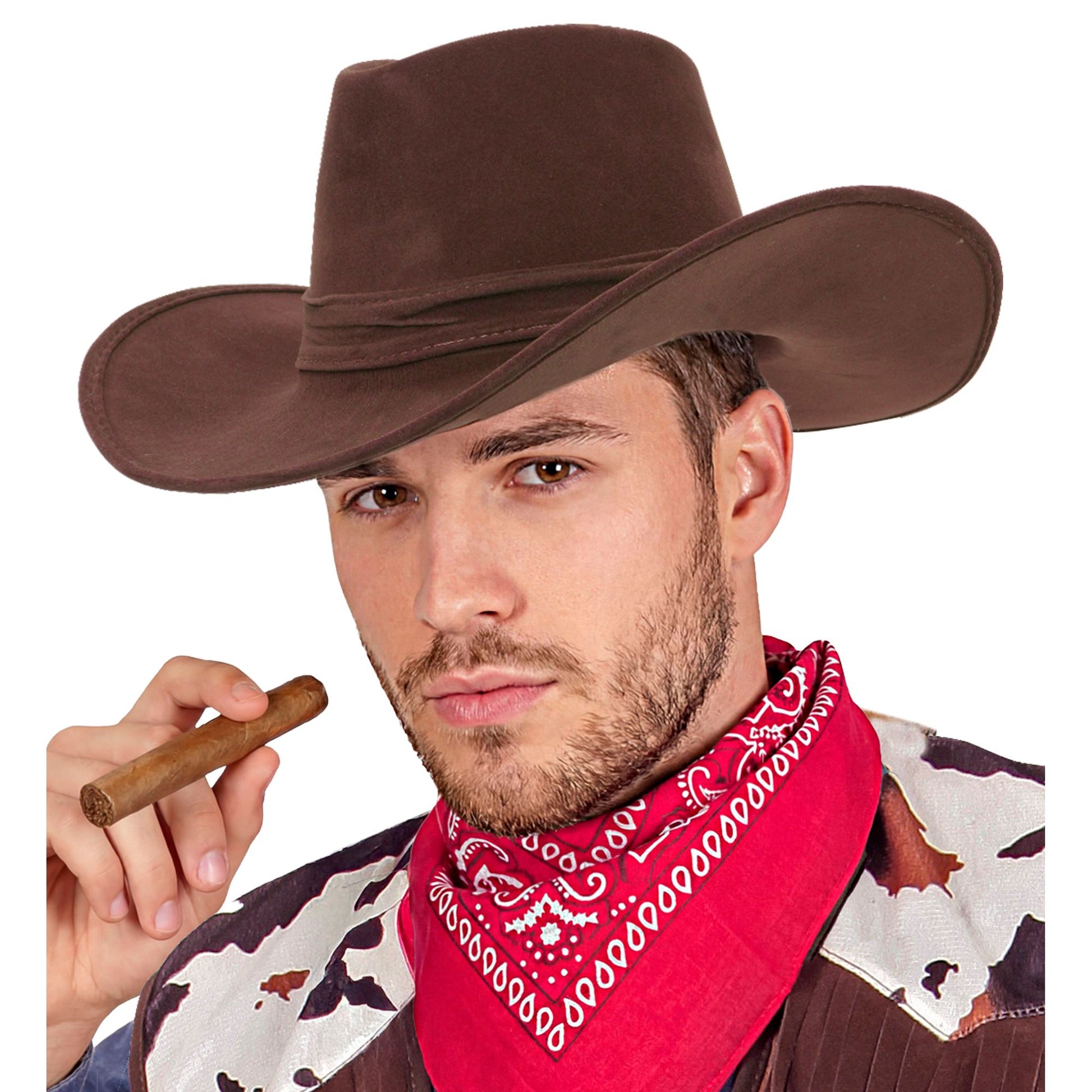 "BRAUNER COWBOYHUT" Wildlederoptik – Ansicht 4