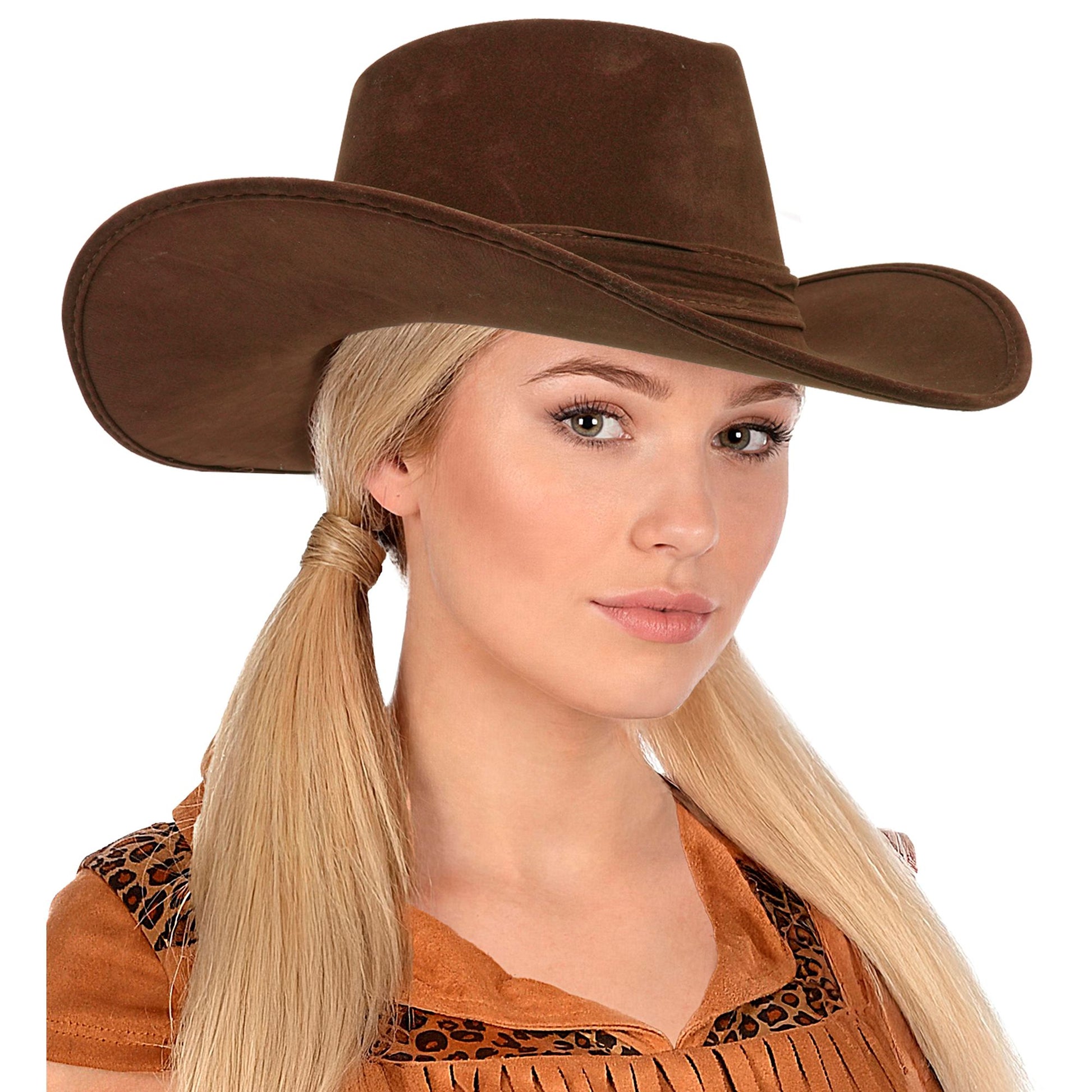 "BRAUNER COWBOYHUT" Wildlederoptik – Ansicht 6