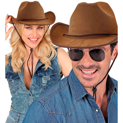 "BRAUNER VINTAGE COWBOYHUT IN WILDLEDEROPTIK" – Ansicht 3