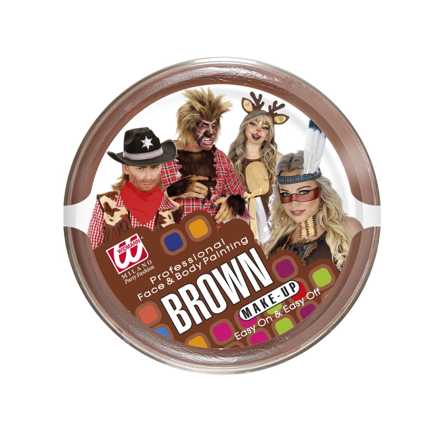 "BRAUNES MAKE UP IN SCHALE" 25 g – Vorderansicht