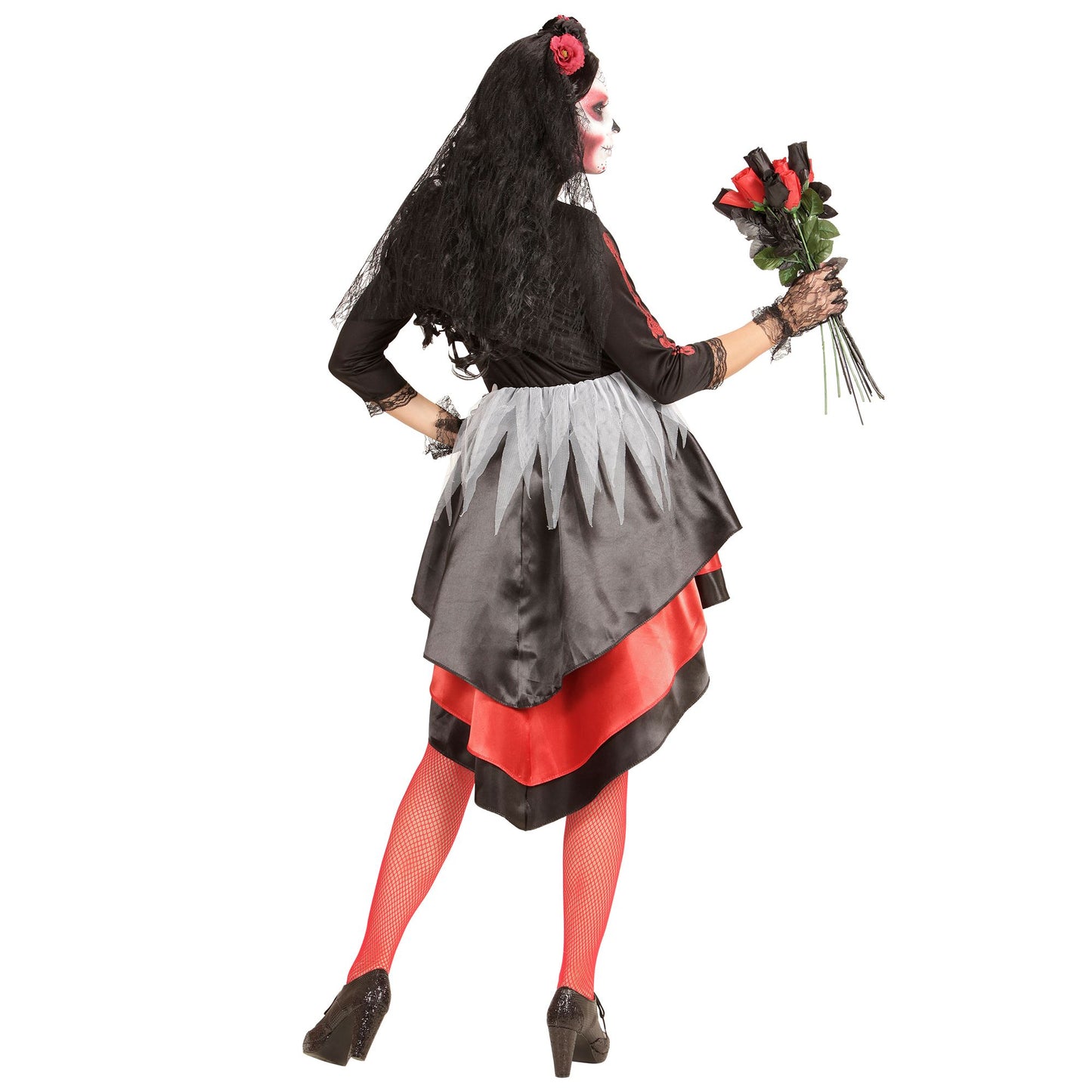 "BRAUT DIA DE LOS MUERTOS" (Kleid,Schleier mit Blumen) – Ansicht 3