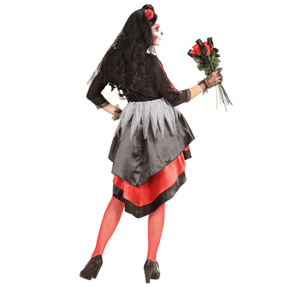 "BRAUT DIA DE LOS MUERTOS" (Kleid,Schleier mit Blumen) – Ansicht 3