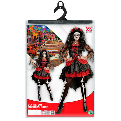 "BRAUT DIA DE LOS MUERTOS" (Kleid, Schleier mit Blumen) – Ansicht 3