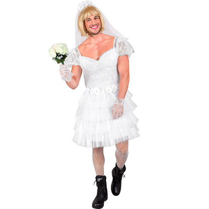 "BRAUT" (Kleid, Brautschleier) – Vorderansicht