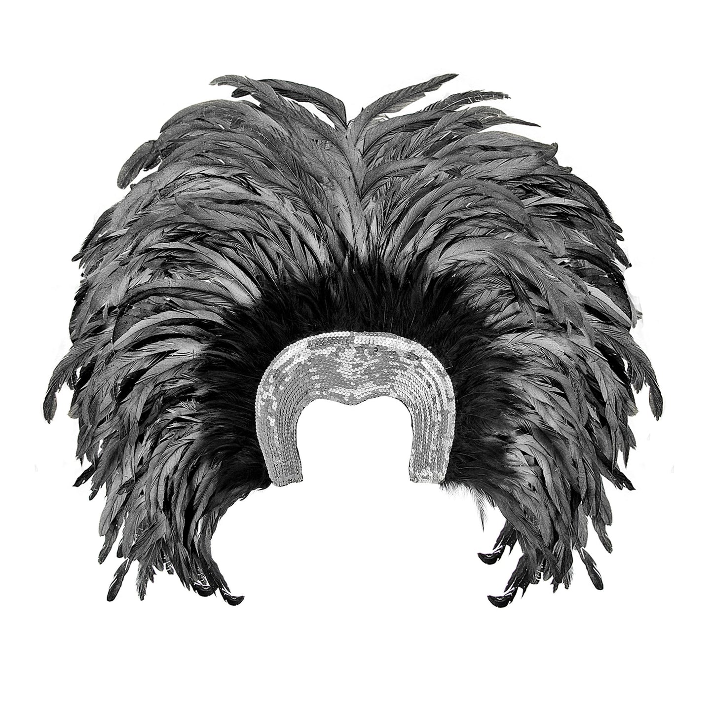 "BRAZIL FEDERKOPFSCHMUCK" - silber – Vorderansicht