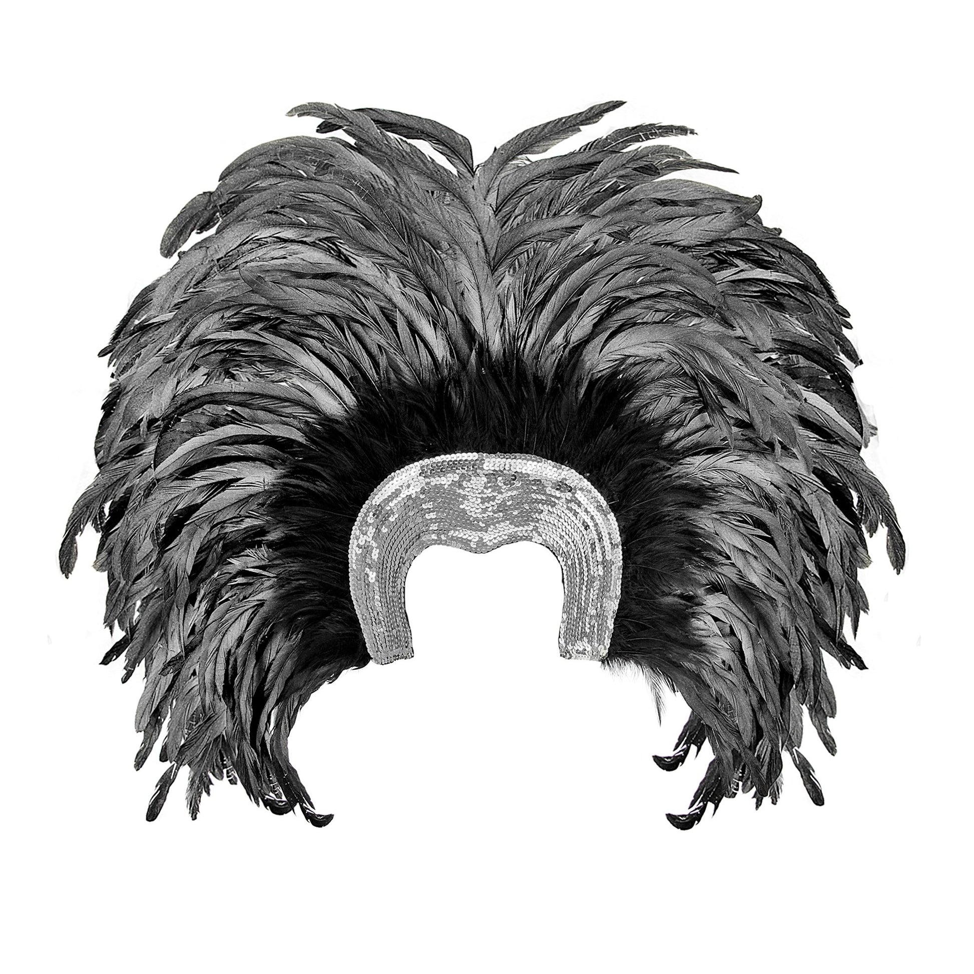 "BRAZIL FEDERKOPFSCHMUCK" - silber – Vorderansicht