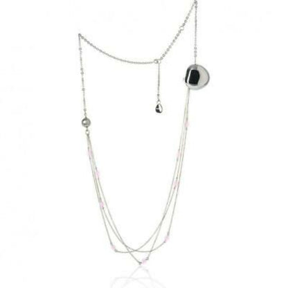 BREIL JEWELS BLOOM Collection Mod. CUORE - Agata / Pink Agathe 35cm ***SPECIAL PRICE*** TJ0835 Schmuck Rosa Edelstahl