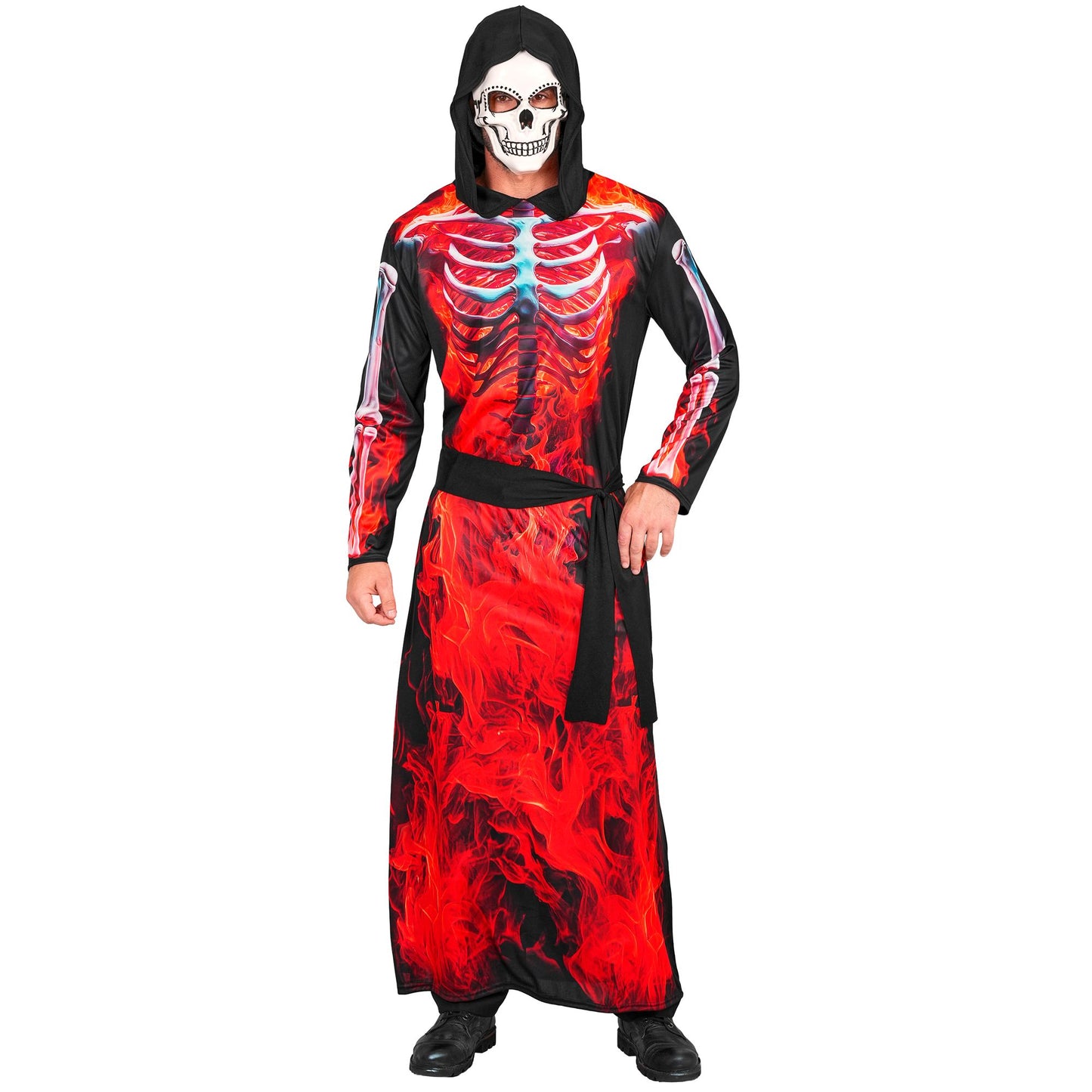 "BRENNENDER SENSEMANN" (Robe mit Kapuze, Maske, Gürtel) – Ansicht 4