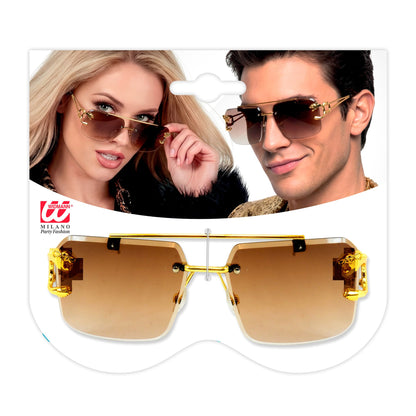 "BRILLE ANIMALIER GOLDEN MIT BRAUNEN GLÄSERN" – Detailansicht
