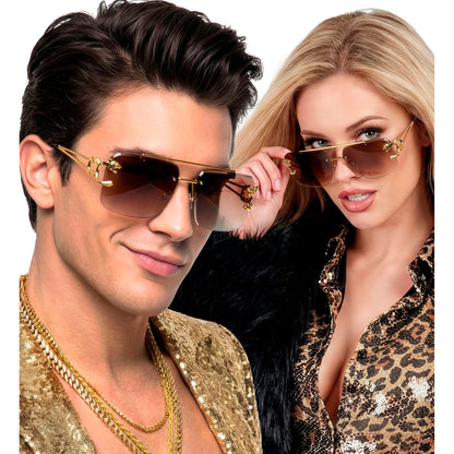 "BRILLE ANIMALIER GOLDEN MIT BRAUNEN GLÄSERN" – Ansicht 3
