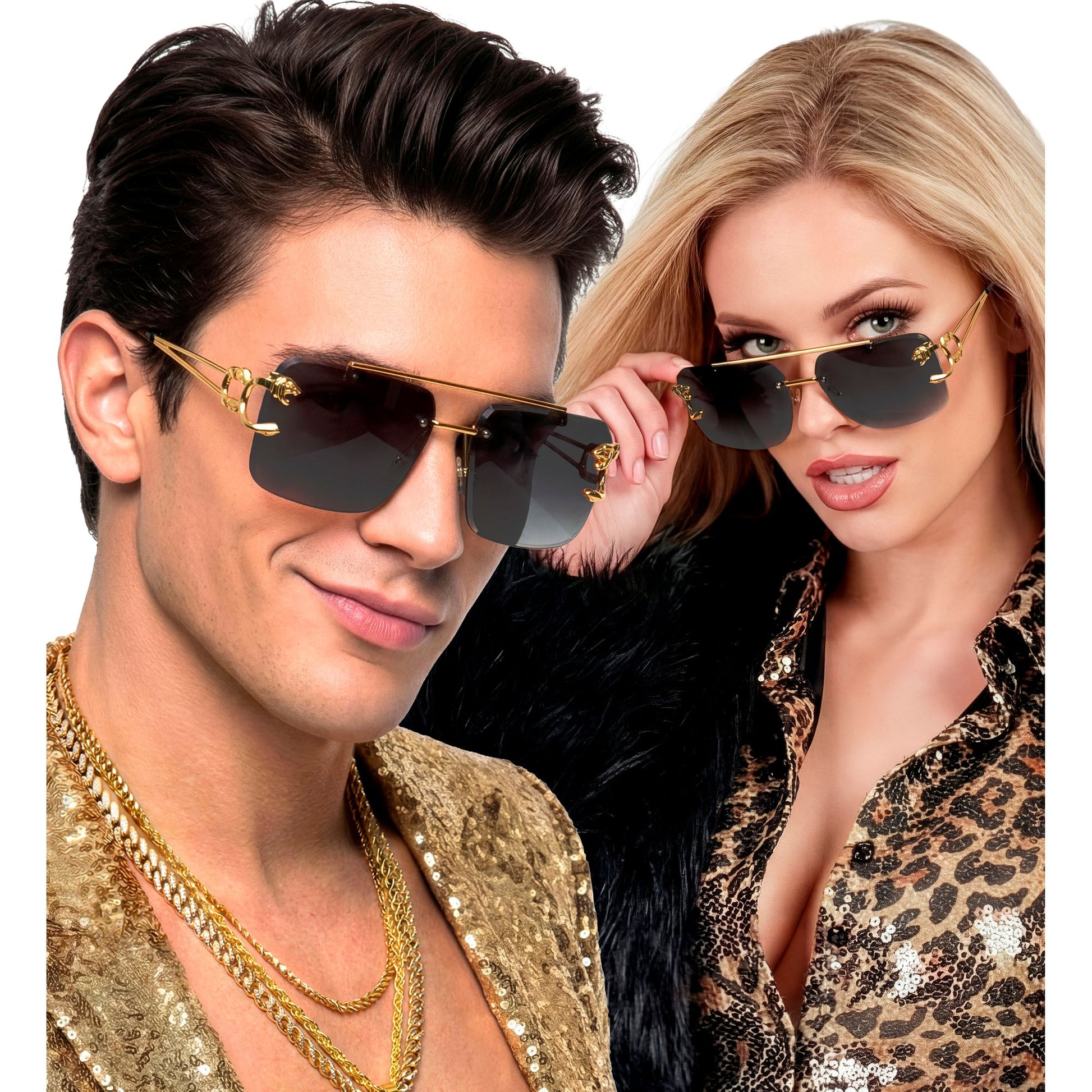 "BRILLE ANIMALIER GOLDEN MIT GETÖNTEN GLÄSERN" – Ansicht 3