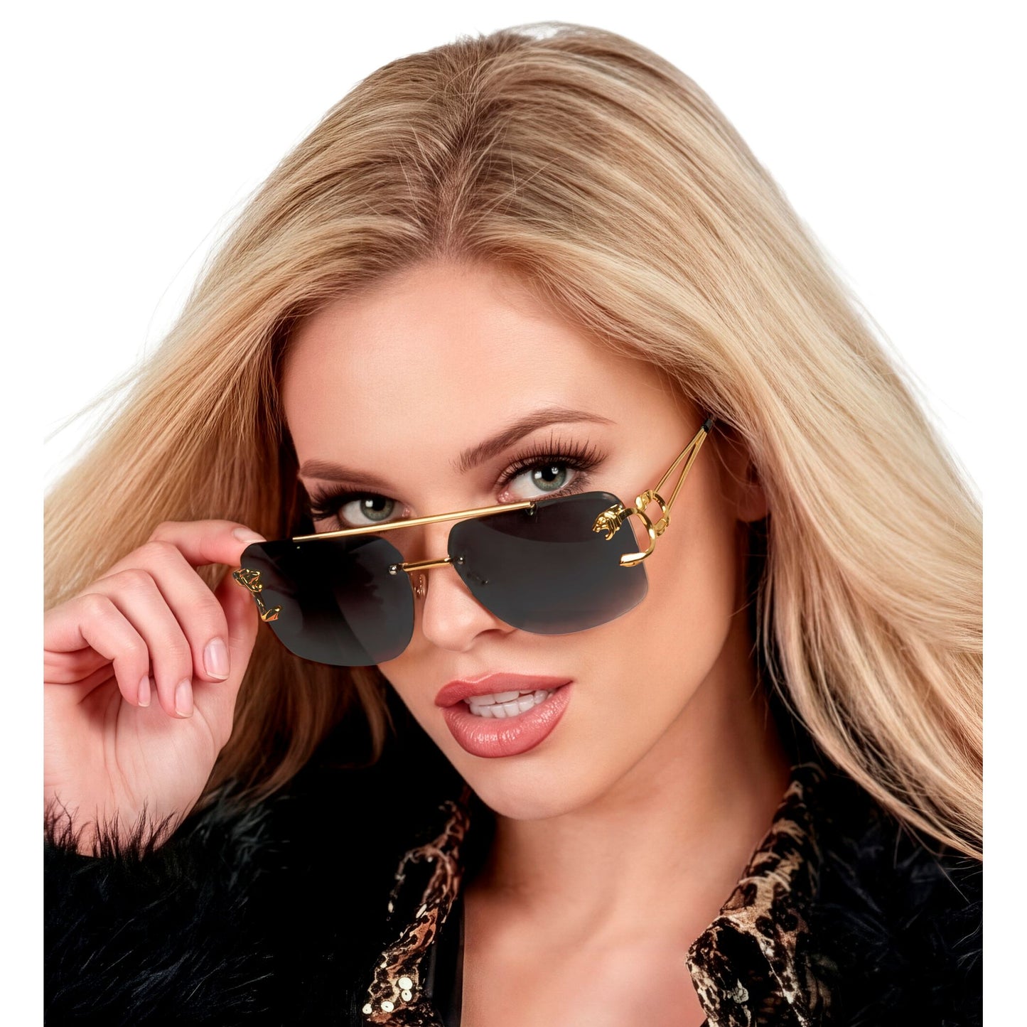"BRILLE ANIMALIER GOLDEN MIT GETÖNTEN GLÄSERN" – Ansicht 5