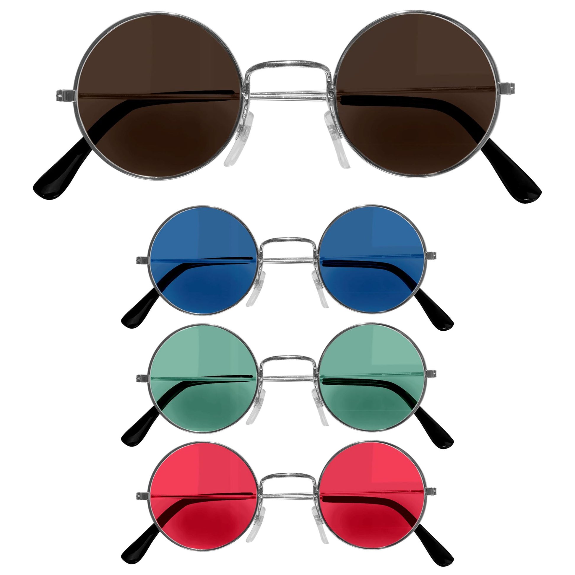 "BRILLE CHARAKTERIAL" in 4 Farben sort.: 3 braun, 3 blau, 3 grün, 3 rot – Vorderansicht