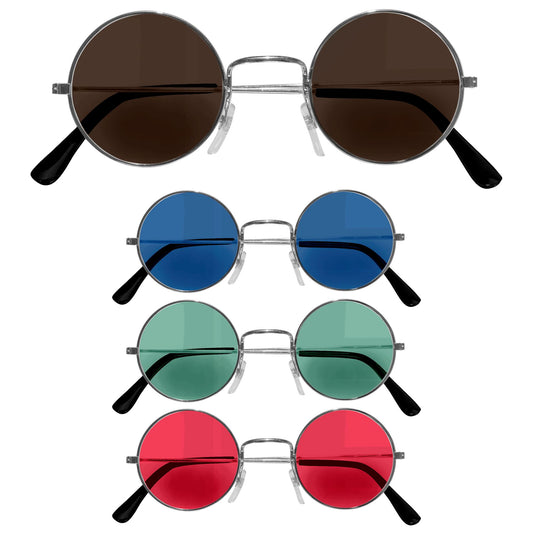 "BRILLE CHARAKTERIAL" in 4 Farben sort.: 3 braun, 3 blau, 3 grün, 3 rot – Vorderansicht