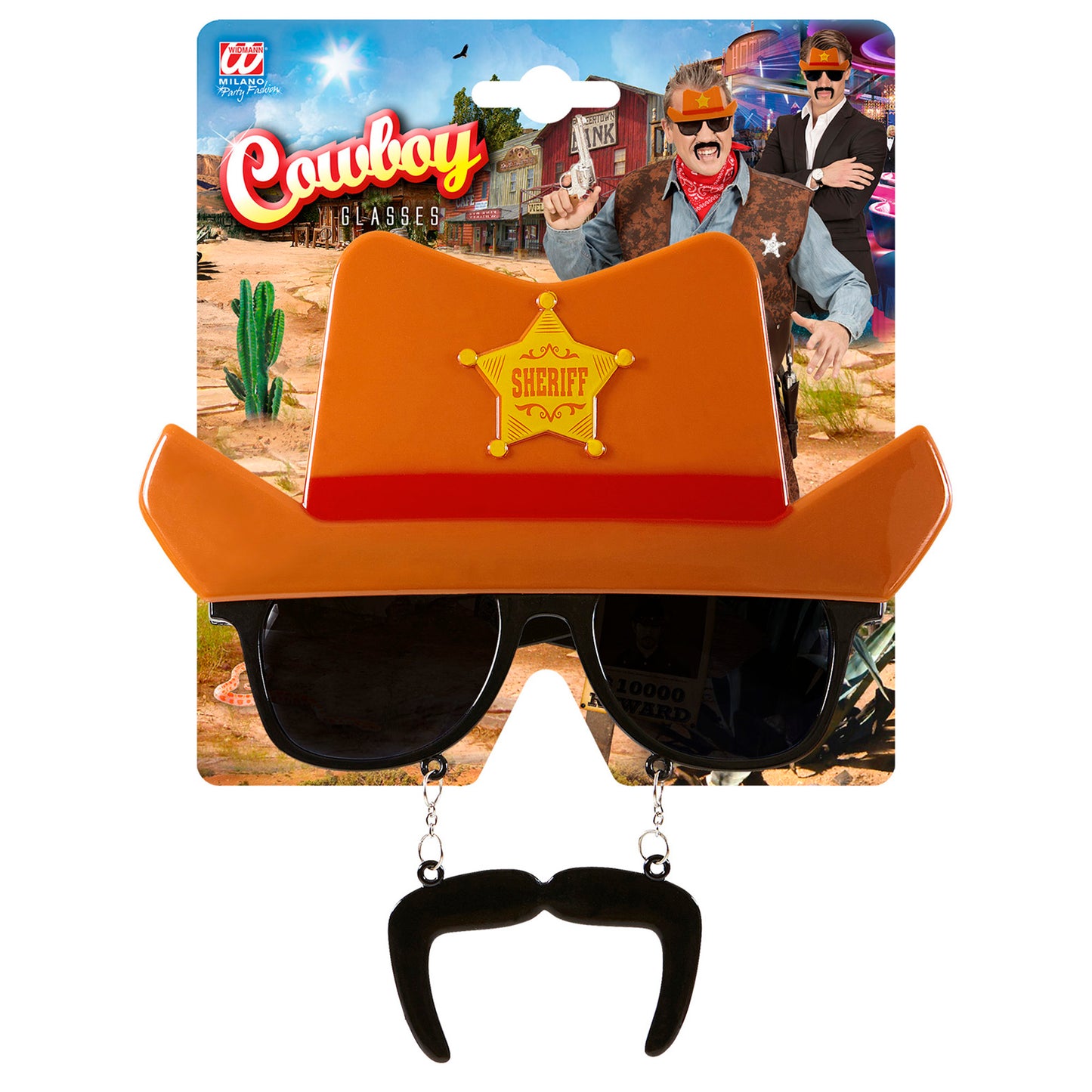 "BRILLE COWBOY MIT SCHNAUZBART" – Detailansicht