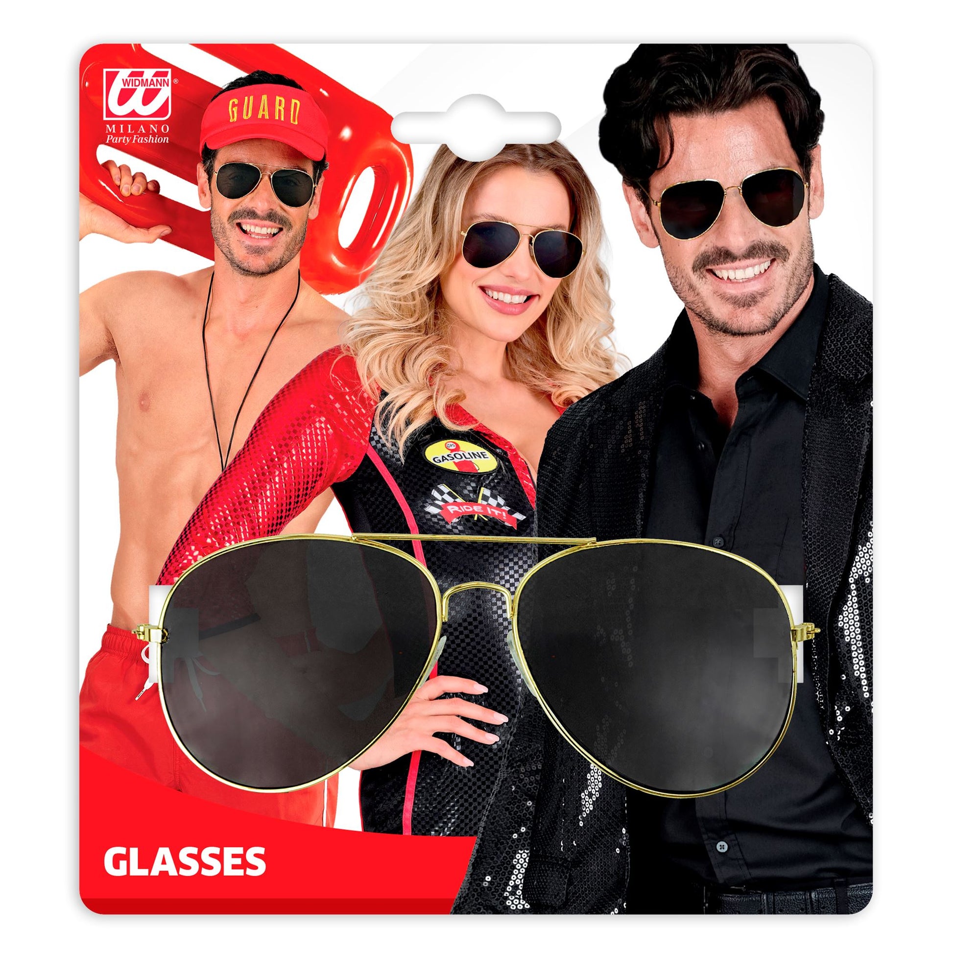 "BRILLE FÜR MEHRERE CHARAKTERE MIT SCHWARZEN GLÄSERN" – Detailansicht