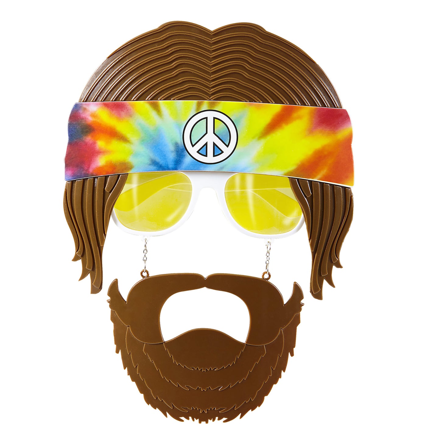 "BRILLE HIPPIE MIT BART" – Vorderansicht