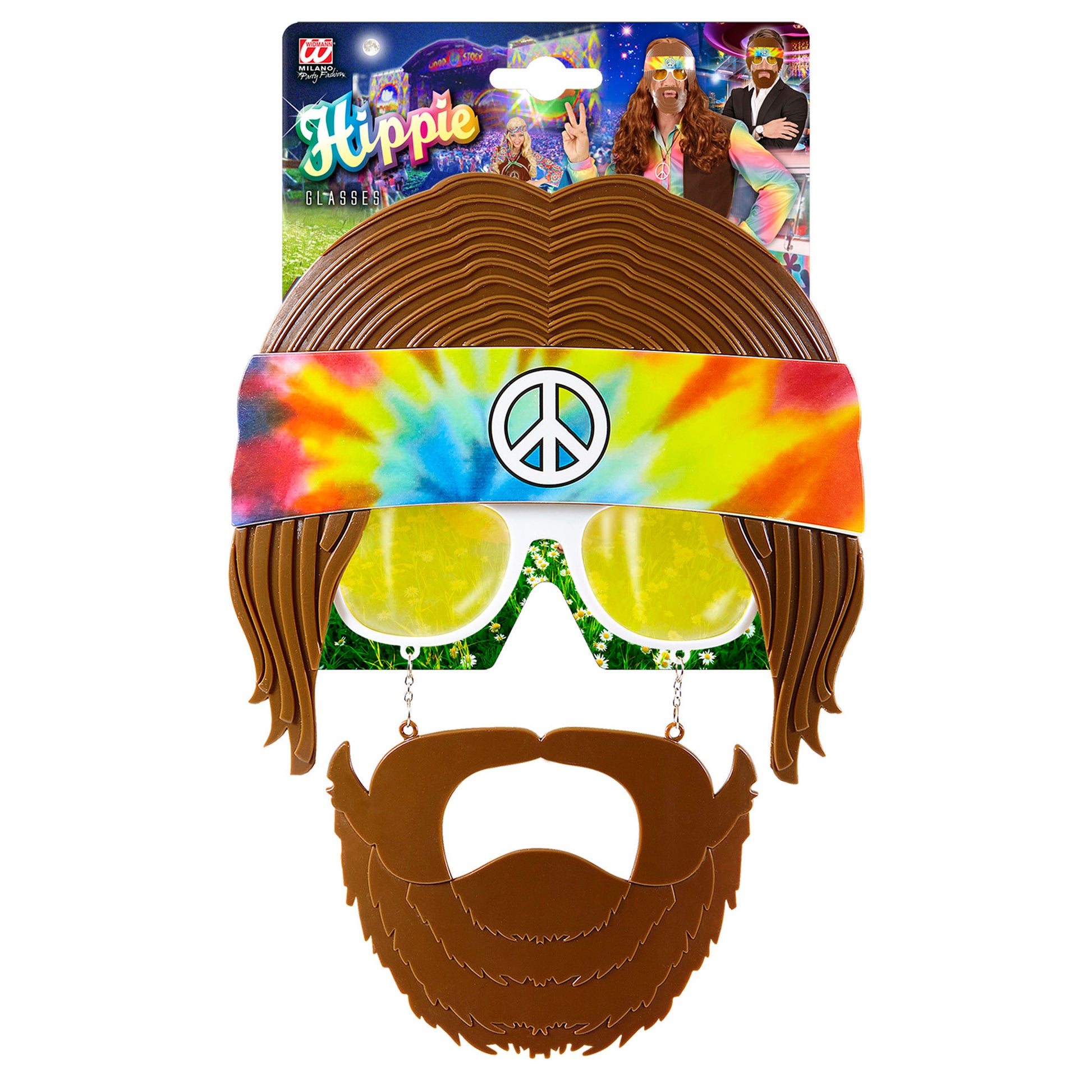 "BRILLE HIPPIE MIT BART" – Detailansicht