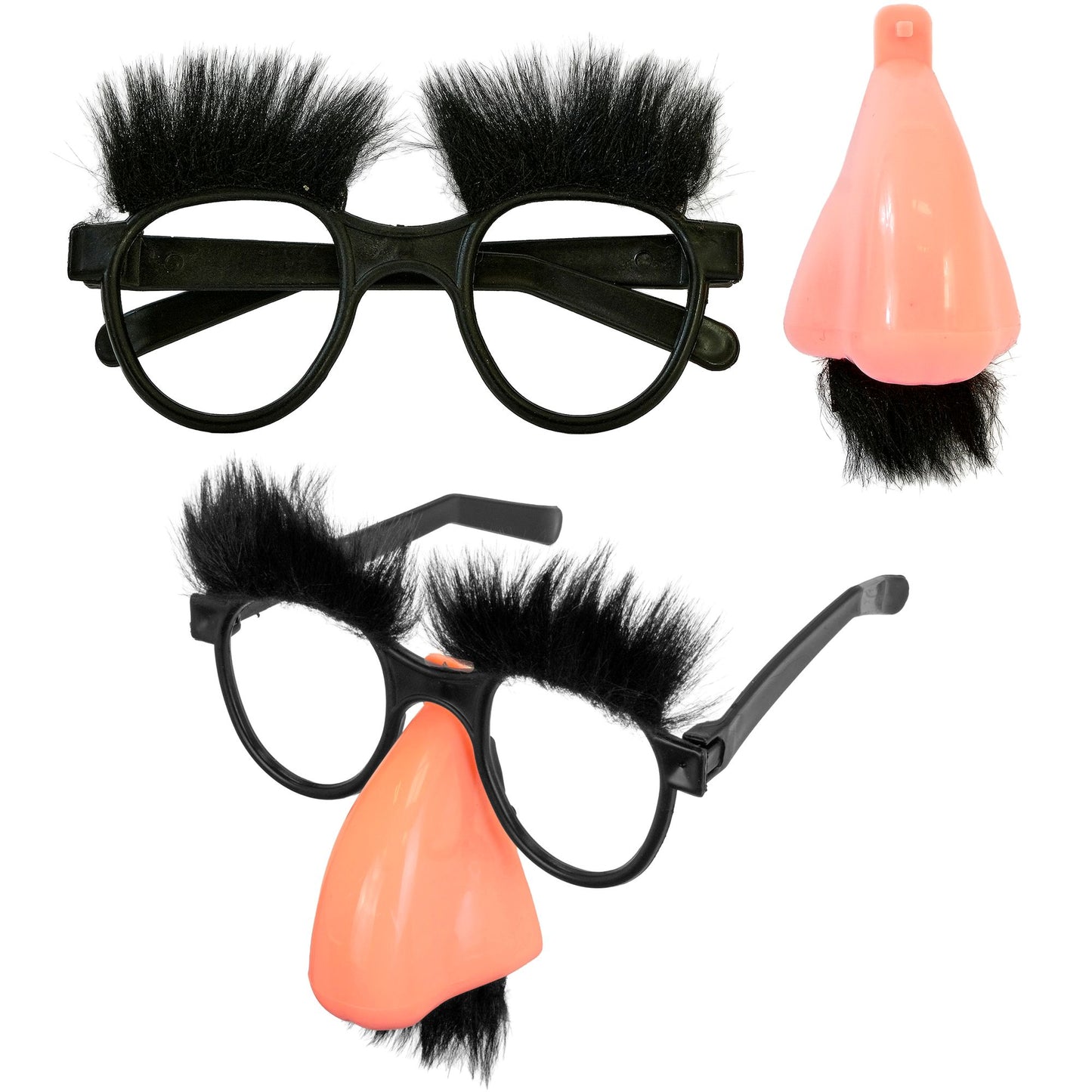 "BRILLE MIT NASE, SCHNURRBART UND AUGENBRAUEN" – Vorderansicht