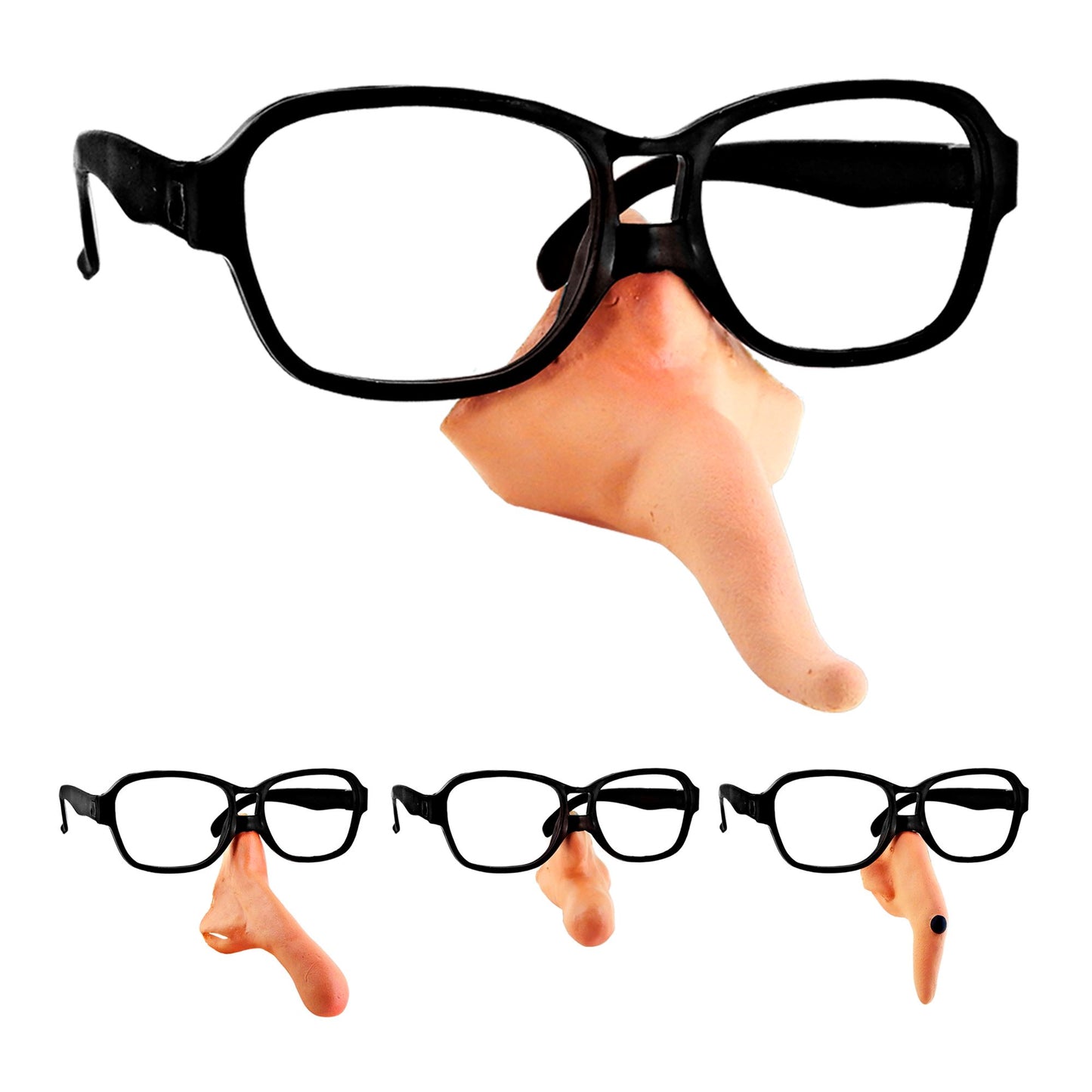 "BRILLE MIT NASE" sort. in 4 Modellen – Vorderansicht