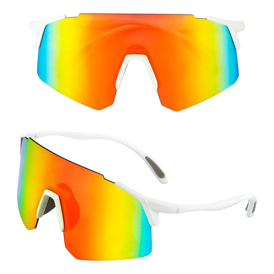 "BRILLE MIT VERSPIEGELTEM REGENBOGEN GLAS" – Vorderansicht