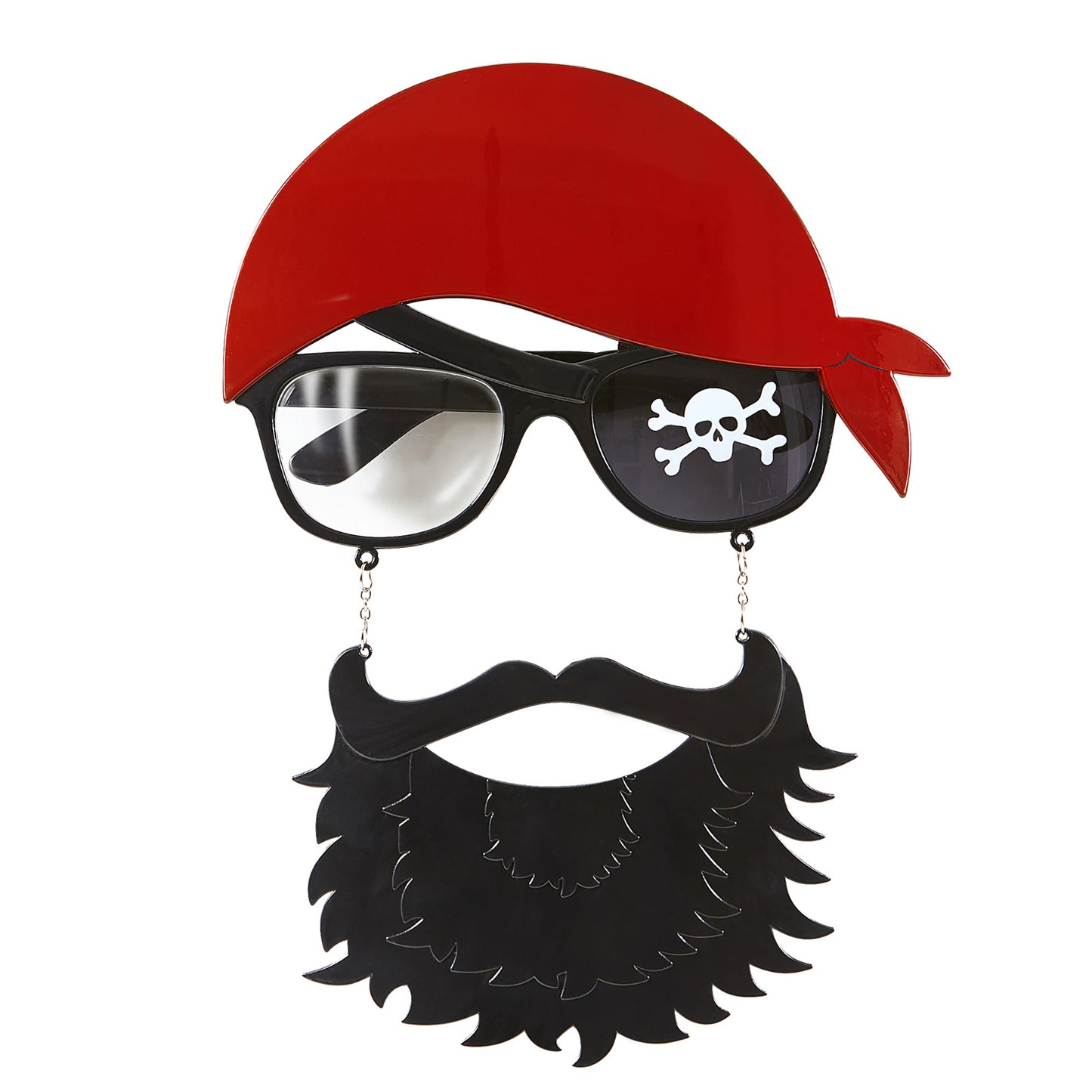 "BRILLE PIRAT MIT BART" – Vorderansicht