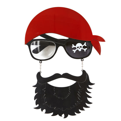"BRILLE PIRAT MIT BART" – Vorderansicht