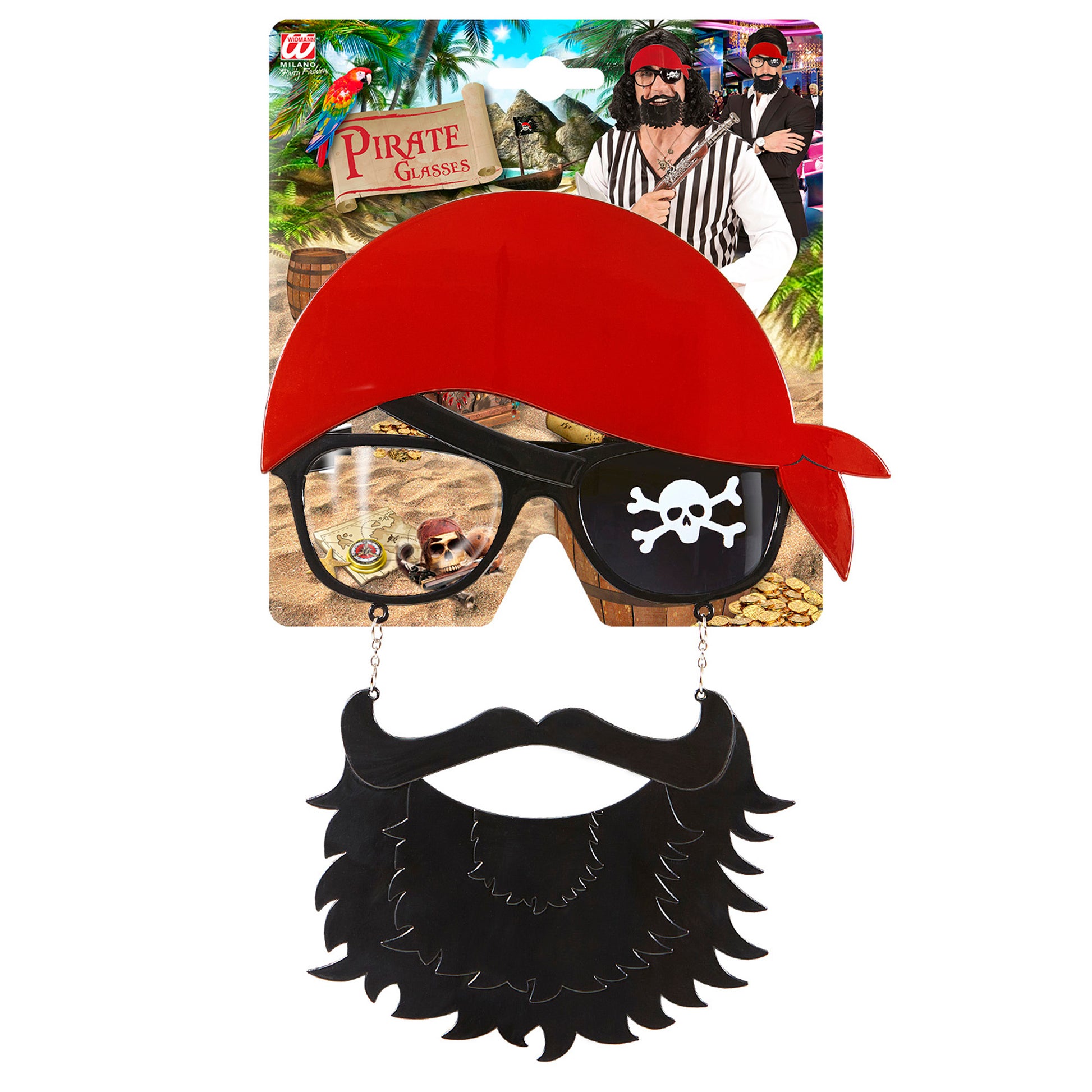 "BRILLE PIRAT MIT BART" – Detailansicht