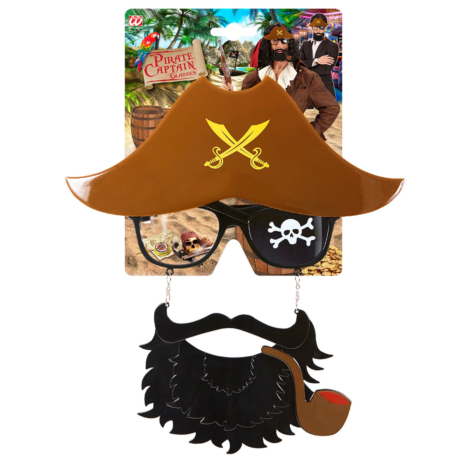 "BRILLE PIRATENKAPITÄN MIT BART" – Detailansicht