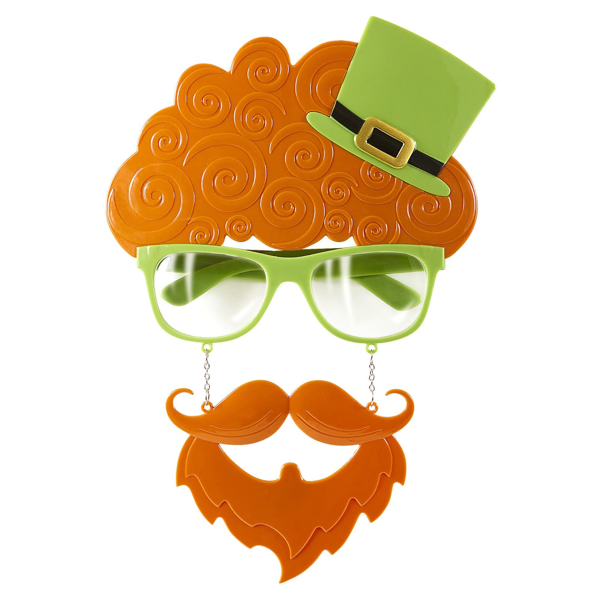 "BRILLE ST. PATRICK'S DAY MIT BRILLE UND SCHNAUZBART" – Vorderansicht