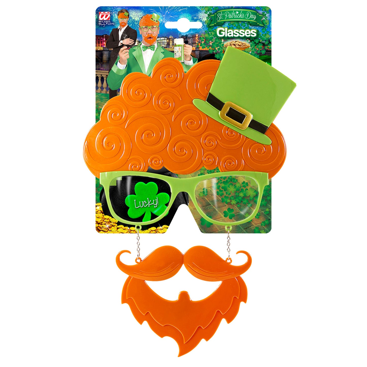"BRILLE ST. PATRICK'S DAY MIT BRILLE UND SCHNAUZBART" – Detailansicht