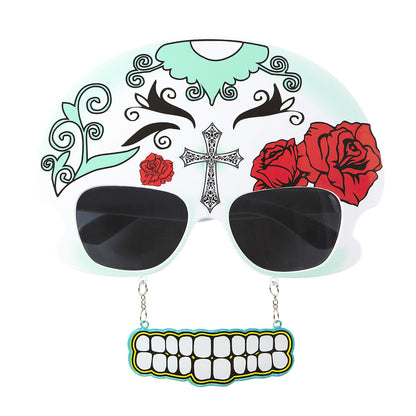 "BRILLE TOTENKOPF DIA DE LOS MUERTOS MIT ZÄHNEN" – Vorderansicht