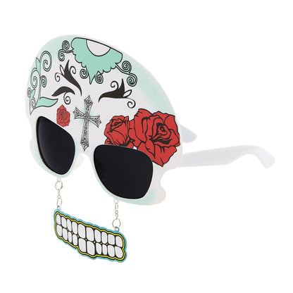 "BRILLE TOTENKOPF DIA DE LOS MUERTOS MIT ZÄHNEN" – Ansicht 3