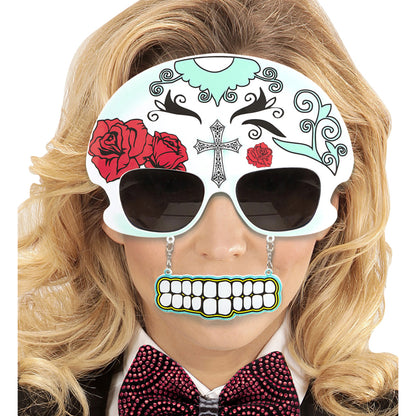 "BRILLE TOTENKOPF DIA DE LOS MUERTOS MIT ZÄHNEN" – Ansicht 4