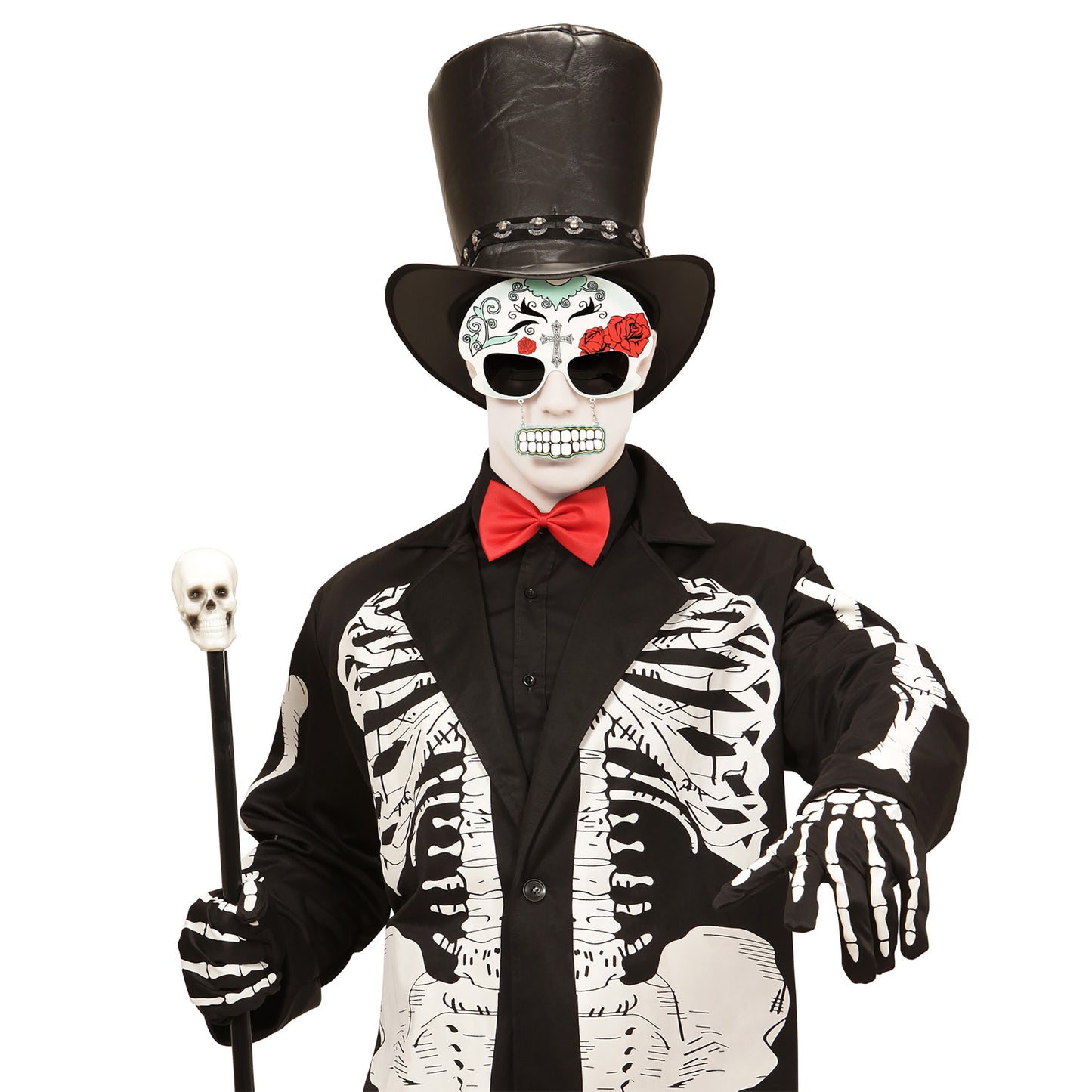 "BRILLE TOTENKOPF DIA DE LOS MUERTOS MIT ZÄHNEN" – Ansicht 5