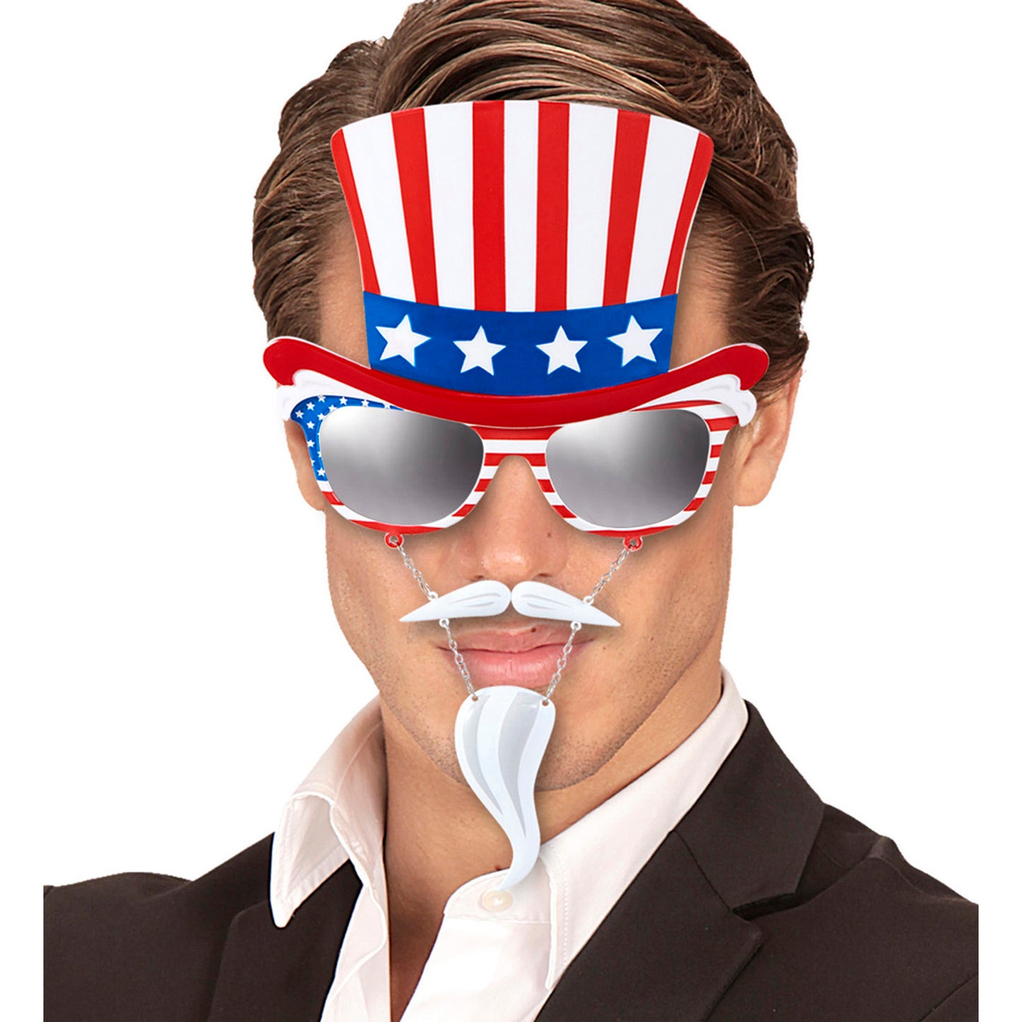 "BRILLE UNCLE SAM MIT SCHNAUZBART UND KINNBART" – Ansicht 4