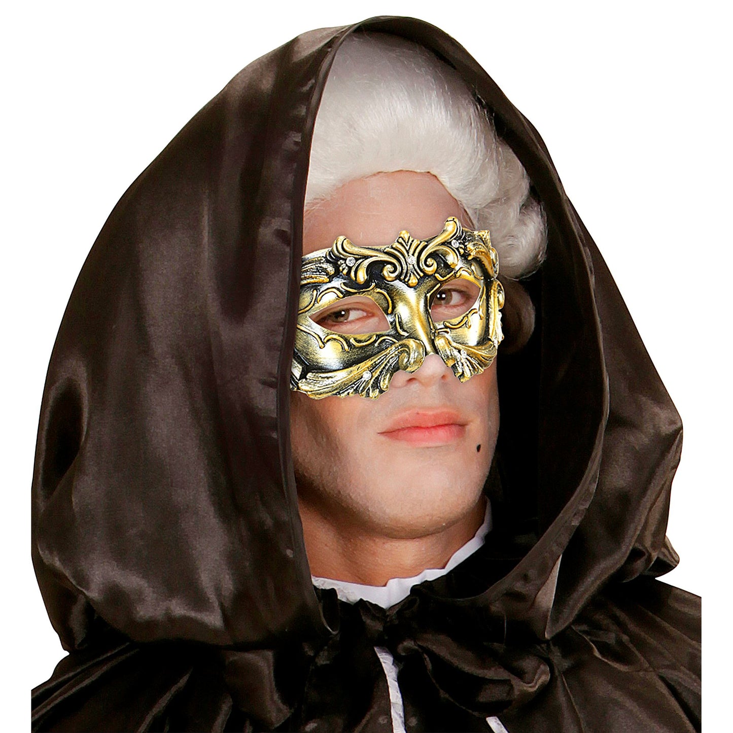 "BRONZEFARBENE DELUXE MASKE BAROQUE COLOMBINA MIT STRASS" – Ansicht 5