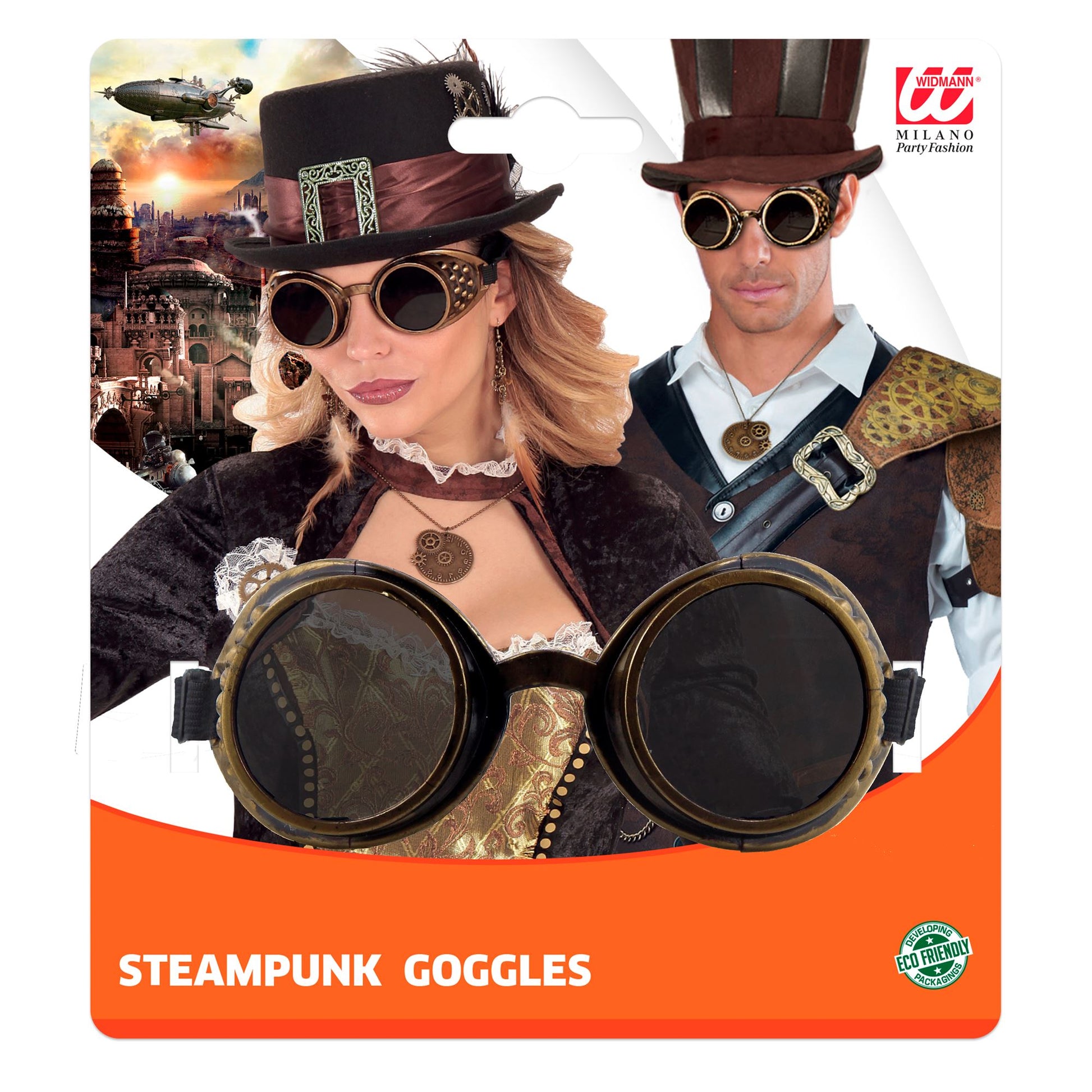 "BRONZENE STEAMPUNK BRILLE" – Detailansicht