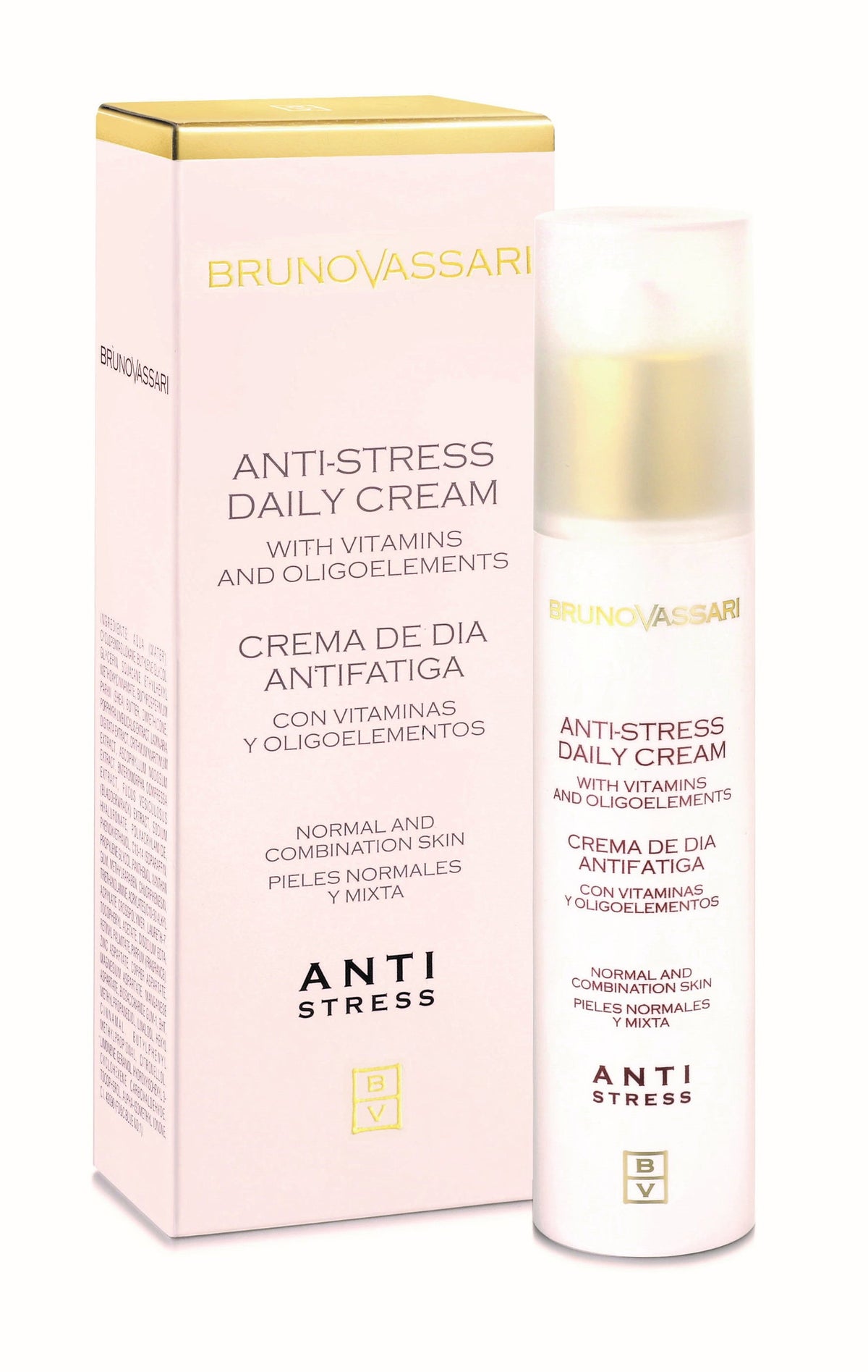 Bruno Vassari, Anti Stress, Vitamin A, Ermüdungsfrei, Täglich, Sahne, Für Gesicht/Hals & Dekolleté, 50 ml