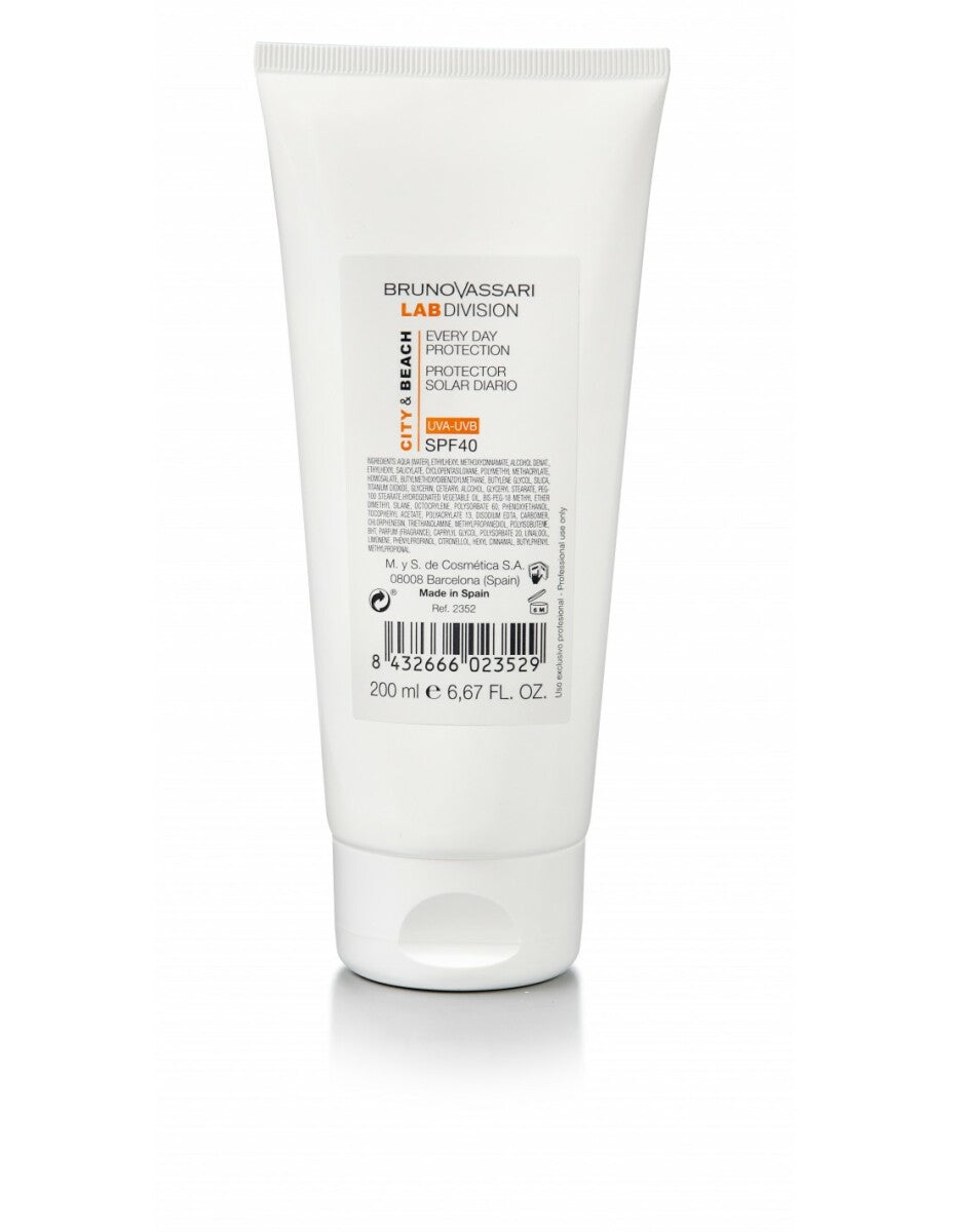 Bruno Vassari, City & Beach, Titandioxid, Hydratisierend, Morgen, Sahne, Für das Gesicht, SPF 40, 200 ml