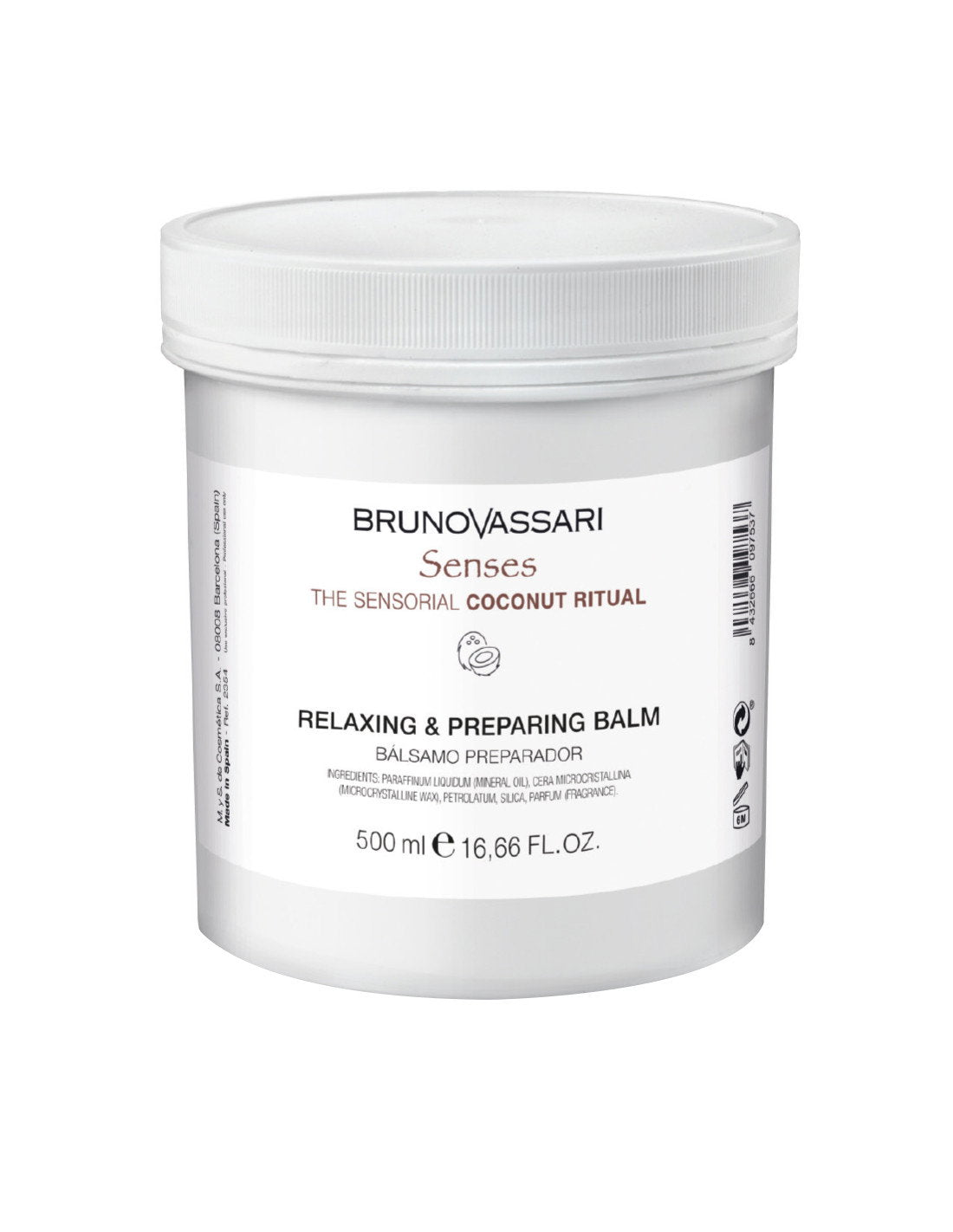 Bruno Vassari, Senses, Kokosnuss, Entspannend, Körperbalsam, 500 ml